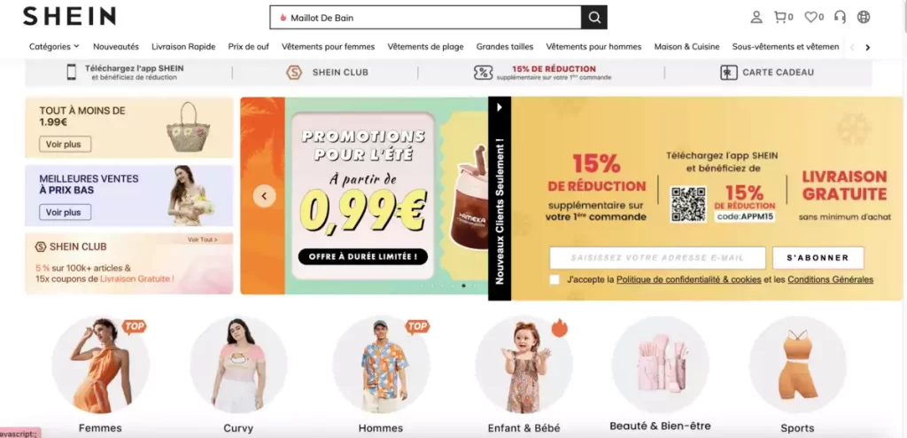 vêtement shein allergie
